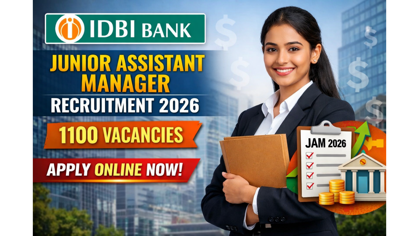 IDBI Bank Junior Assistant Manager (JAM) Recruitment 2026